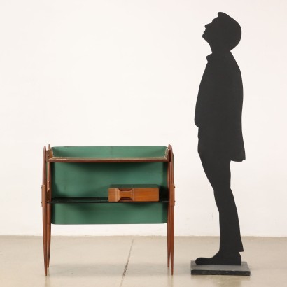 Wandkonsole Teak Furnier Italien der 1960er Jahre