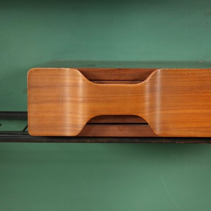 Wandkonsole Teak Furnier Italien der 1960er Jahre