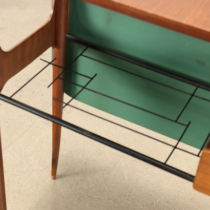 Wandkonsole Teak Furnier Italien der 1960er Jahre