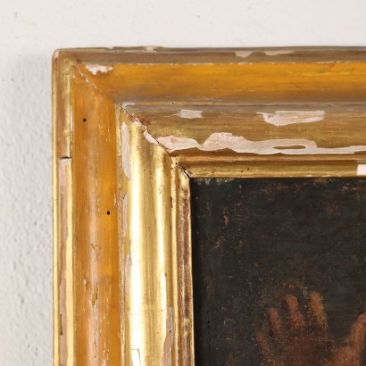 art, Italian art, ancient Italian painting,Painting with haloed putto on cloud