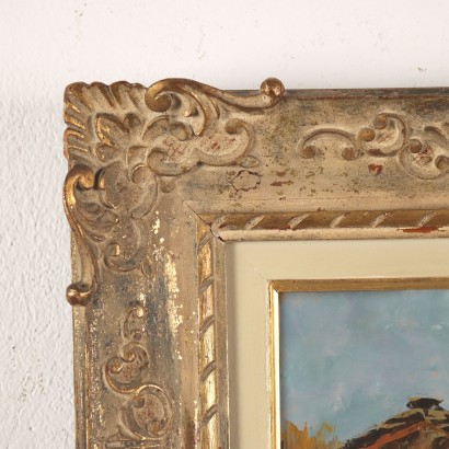 Kunst, italienische Kunst, italienische Malerei des 20. Jahrhunderts, Gemälde von Ambrogio Vismara, Rustico in Valle d'Ayas, Ambrogio Vismara, Ambrogio Vismara