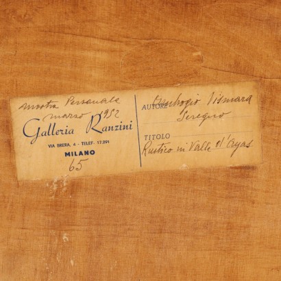 Kunst, italienische Kunst, italienische Malerei des 20. Jahrhunderts, Gemälde von Ambrogio Vismara, Rustico in Valle d'Ayas, Ambrogio Vismara, Ambrogio Vismara