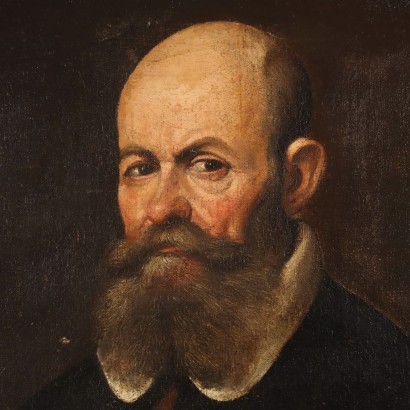 Kunst, italienische Kunst, alte italienische Malerei,Malerei mit männlichem Porträt des XVII%2,Malerei mit männlichem Porträt des XVII%2