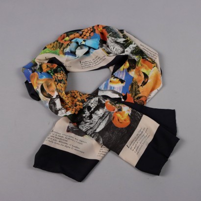 Vintage Moschino Schal aus Seide Italien der 1980er Jahre