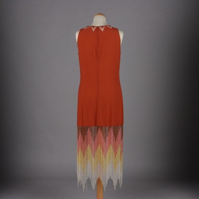 Abito Vintage Arancione Ricamato