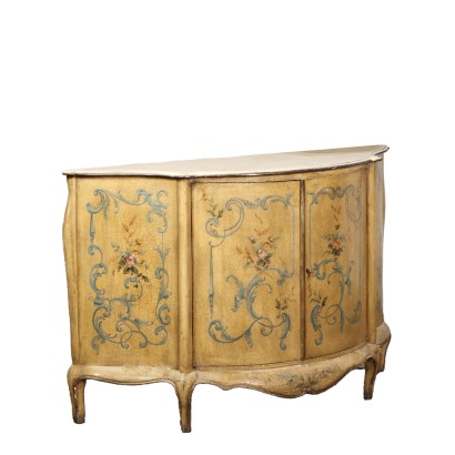 Antike Anrichte aus Lackiertem Holz Venezianischer Barockstil XX Jhd