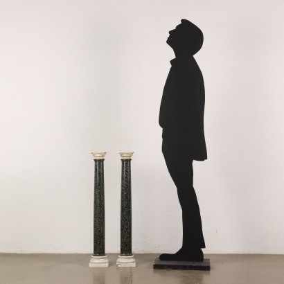 antigüedades, columna, columnas antigüedades, columna antigua, columna italiana antigua, columna antigua, columna neoclásica, columna del siglo XIX, par de columnas ornamentales de pórfido