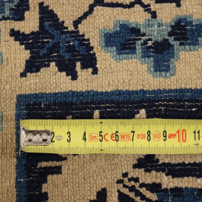 Vintage Blauer Peking Teppich China 140x90 cm Mobiliar Baumwolle Wolle