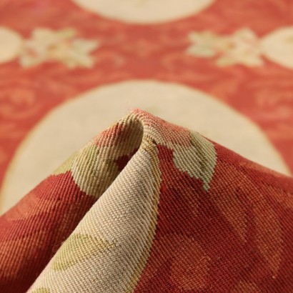 Tapis Aubusson Vintage Chine 190x73 cm Coton Noeud Fin \'900 à Main