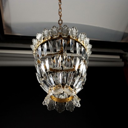 antiquariato, lampadario, antiquariato lampadari, lampadario antico, lampadario antico italiano, lampadario di antiquariato, lampadario neoclassico, lampadario del 800,Lampadario con Elementi in Vetro
