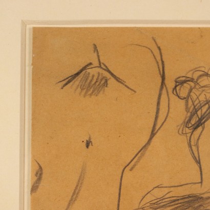 Disegno a matita di Mario Sironi ,Nudo femminile,Mario Sironi,Mario Sironi,Mario Sironi,Mario Sironi