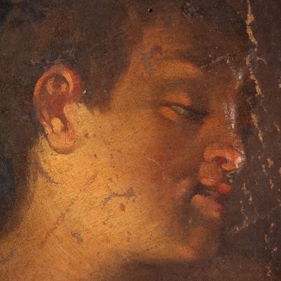 arte, arte italiana, pittura ottocento italiana,Dipinto con Volto di Giovane Uomo