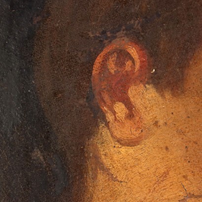 arte, arte italiana, pittura ottocento italiana,Dipinto con Volto di Giovane Uomo