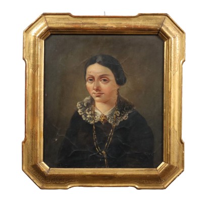 Dipinto con Ritratto Femminile
