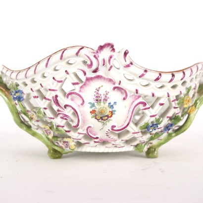 Corbeille Ancienne Porcelaine Allemagne \'700 Décorations Fleurs