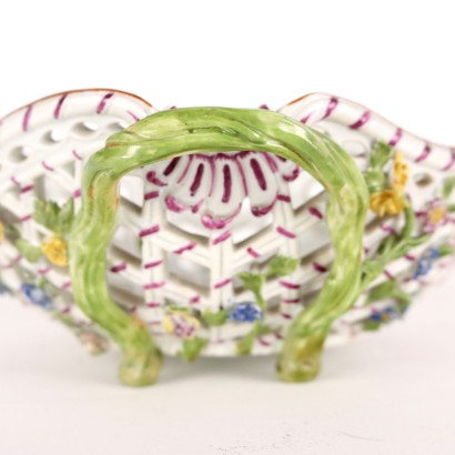 Corbeille Ancienne Porcelaine Allemagne \'700 Décorations Fleurs