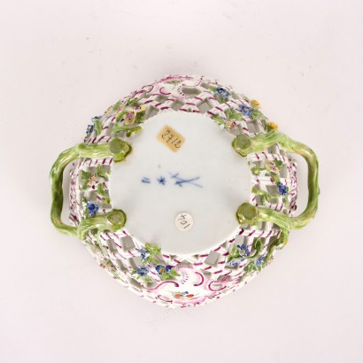 Corbeille Ancienne Porcelaine Allemagne \'700 Décorations Fleurs
