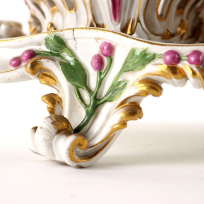 antiquariato, ceramica, antiquariato ceramica, ceramica antica, ceramica antica italiana, ceramica di antiquariato, ceramica neoclassico, ceramica del 800,Oliera in Porcellana Manifattura di Meis