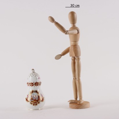 antiques, ceramics, ceramic antiques, ancient ceramics, ancient Italian ceramics, antique ceramics, neoclassical ceramics, 19th century ceramics,Bow Manufacturing Porcelain Salt Shaker