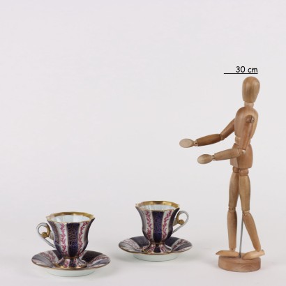 antiquités, tasse, antiquités de tasse, tasse ancienne, tasse italienne ancienne, tasse antique, tasse néoclassique, tasse du XIXe siècle,Paire de tasses en porcelaine S%C,Paire de tasses en porcelaine S%C