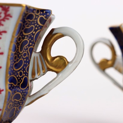 antiquités, tasse, antiquités de tasse, tasse ancienne, tasse italienne ancienne, tasse antique, tasse néoclassique, tasse du XIXe siècle,Paire de tasses en porcelaine S%C,Paire de tasses en porcelaine S%C