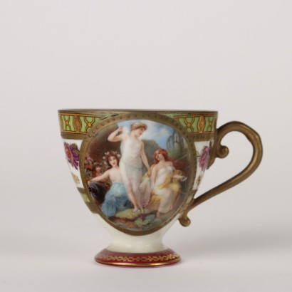 antiquités, tasse, antiquités de tasse, tasse ancienne, tasse italienne ancienne, tasse antique, tasse néoclassique, tasse du XIXe siècle, tasse et soucoupe en porcelaine