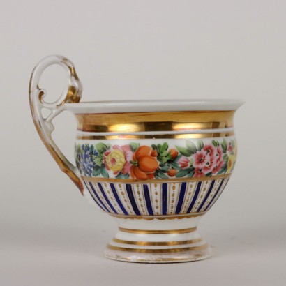 antiquités, tasse, antiquités de tasse, tasse ancienne, tasse italienne ancienne, tasse antique, tasse néoclassique, tasse du XIXe siècle, tasse à chocolat en porcelaine