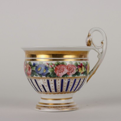 antiquités, tasse, antiquités de tasse, tasse ancienne, tasse italienne ancienne, tasse antique, tasse néoclassique, tasse du XIXe siècle, tasse à chocolat en porcelaine