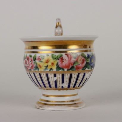 antiquités, tasse, antiquités de tasse, tasse ancienne, tasse italienne ancienne, tasse antique, tasse néoclassique, tasse du XIXe siècle, tasse à chocolat en porcelaine