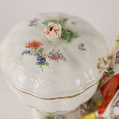 antiquités, céramiques, antiquités en céramique, céramiques anciennes, céramiques italiennes anciennes, céramiques anciennes, céramiques néoclassiques, céramiques du XIXe siècle, Sugar Bowl Dresden Manufacture