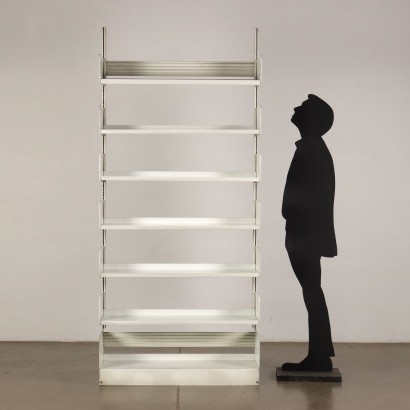 Congresso Bookcase by Lips Vago Enamelled Metal Italy 1970s