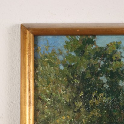 arte, arte italiano, pintura italiana del siglo XX, Pintura con paisaje de campo