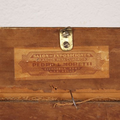 art, art italien, peinture italienne du XXe siècle, Peinture d'Enzo Kabregu, Lavandière, Enzo Domestico Kabregu