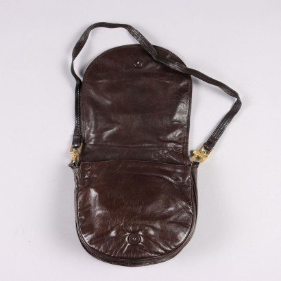 Vintage Shoulder Bag Bottega Veneta Italy 1980s Brown Leather