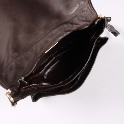 Vintage Shoulder Bag Bottega Veneta Italy 1980s Brown Leather