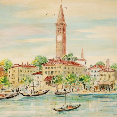 art, art italien, peinture italienne du XXe siècle, peinture de Pierangelo Basorini, vue sur la ville, Pierangelo Basorini, Pierangelo Basorini, Pierangelo Basorini