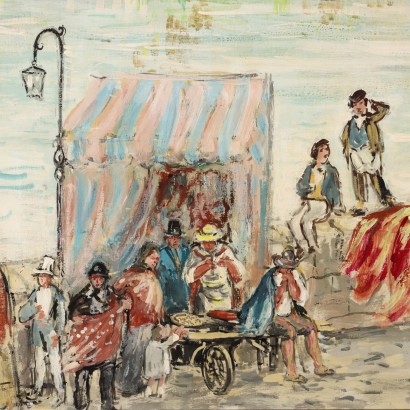 art, art italien, peinture italienne du XXe siècle, peinture de Pierangelo Basorini, vue sur la ville, Pierangelo Basorini, Pierangelo Basorini, Pierangelo Basorini