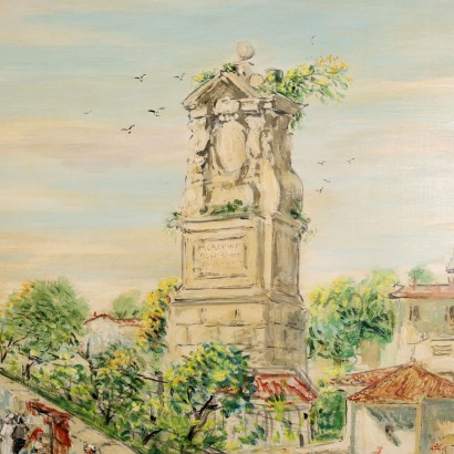 art, art italien, peinture italienne du XXe siècle, peinture de Pierangelo Basorini, vue sur la ville, Pierangelo Basorini, Pierangelo Basorini, Pierangelo Basorini
