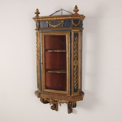 antiquariato, vetrina, antiquariato vetrina, vetrina antica, vetrina antica italiana, vetrina di antiquariato, vetrina neoclassica, vetrina del 800,Vetrinetta Pensile Neoclassica in Legno