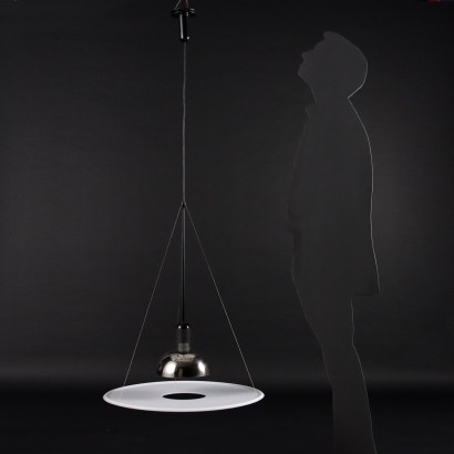 modernariato, modernariato di design, lampadario, lampadario modernariato, lampadario di modernariato, lampadario italiano, lampadario vintage, lampadario anni '60, lampadario design anni 60,Lampada 'Frisbi 850' A,Achille Castiglioni,Achille Castiglioni,Achille Castiglioni