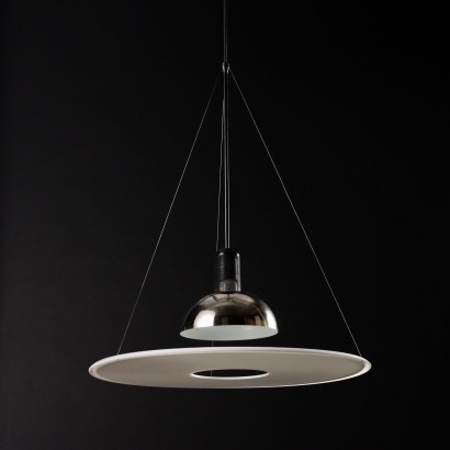 modernariato, modernariato di design, lampadario, lampadario modernariato, lampadario di modernariato, lampadario italiano, lampadario vintage, lampadario anni '60, lampadario design anni 60,Lampada 'Frisbi 850' A,Achille Castiglioni,Achille Castiglioni,Achille Castiglioni