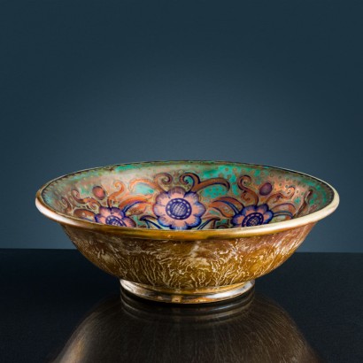 Bol en majolique polychrome avec Lustri Galileo Chini