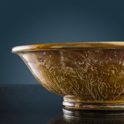 modernariato, modernariato di design, ceramica, ceramica modernariato, ceramica di modernariato, ceramica italiana, ceramica vintage, ceramica anni '60, ceramica design anni 60,Ciotola in Maiolica Policroma a Lustri%2