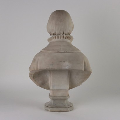 Buste Ancien de Femme Marbre Blanc Luigi Agliati Italie \'800 Sculpture