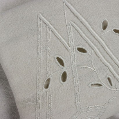 antigüedades, sábanas, sábanas antiguas, sábanas antiguas, sábanas italianas antiguas, sábanas antiguas, sábanas neoclásicas, sábanas del siglo XIX, cama doble con dos fundas de almohada