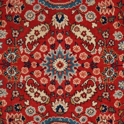 Vintage Tabriz Carpet 114x79 In Cotton Wool Big Knot 1990s