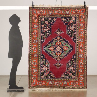 Tapis Vintage Malayer Iran 196x140 cm Coton Laine Noeud Gros