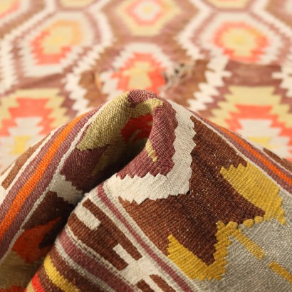 Tapis Vintage Kilim Turquie 260x155 cm Coton Noeud Fin Années 50