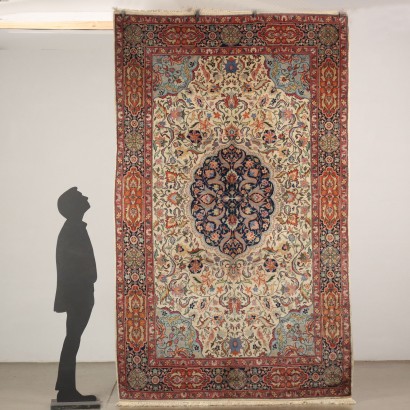 Antiquitäten, Teppich, Antiquitätenteppich, antiker Teppich, antiker Teppich, neoklassizistischer Teppich, 900er Teppich, Tabriz-Teppich - Design - Indien