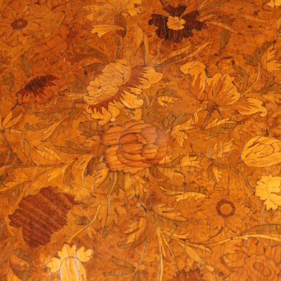 Table Basse Ancienne Néoclassique \'900 Noyer Plaquée en Loupe
